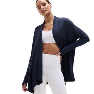 BOGO! Athleta Pranayama Wrap Cardigan Navy Blue Size Medium